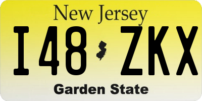 NJ license plate I48ZKX