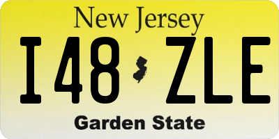NJ license plate I48ZLE