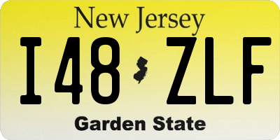 NJ license plate I48ZLF