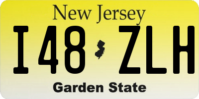 NJ license plate I48ZLH