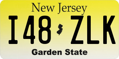 NJ license plate I48ZLK
