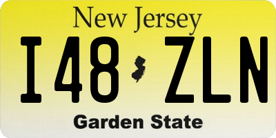 NJ license plate I48ZLN