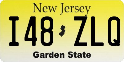 NJ license plate I48ZLQ