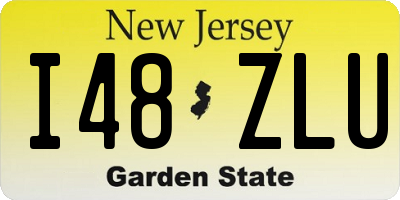 NJ license plate I48ZLU