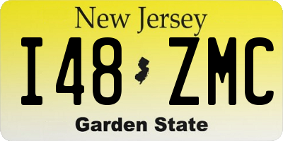 NJ license plate I48ZMC