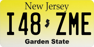NJ license plate I48ZME