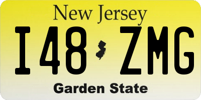 NJ license plate I48ZMG