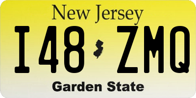 NJ license plate I48ZMQ
