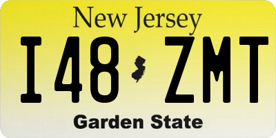 NJ license plate I48ZMT
