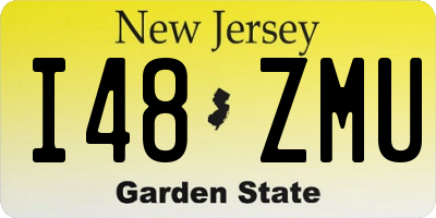 NJ license plate I48ZMU