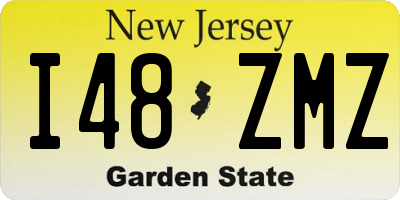 NJ license plate I48ZMZ