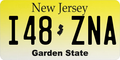 NJ license plate I48ZNA
