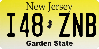 NJ license plate I48ZNB