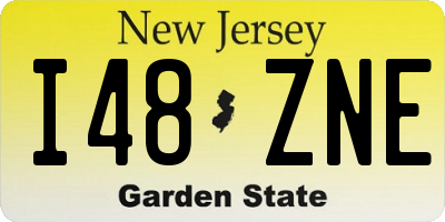 NJ license plate I48ZNE