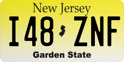 NJ license plate I48ZNF