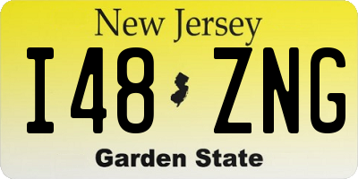 NJ license plate I48ZNG