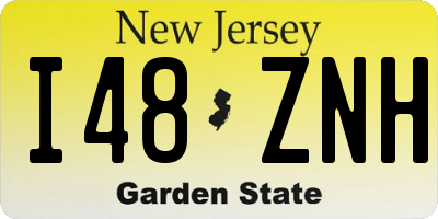 NJ license plate I48ZNH