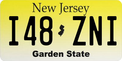 NJ license plate I48ZNI