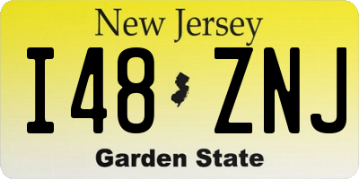 NJ license plate I48ZNJ