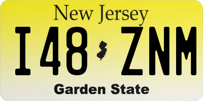 NJ license plate I48ZNM