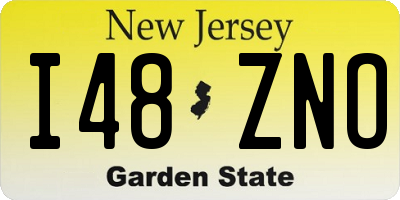 NJ license plate I48ZNO