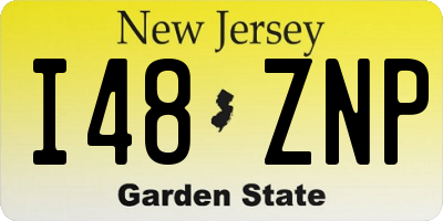 NJ license plate I48ZNP