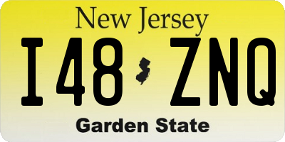NJ license plate I48ZNQ