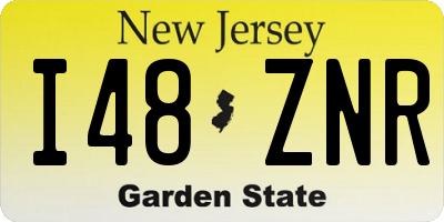 NJ license plate I48ZNR