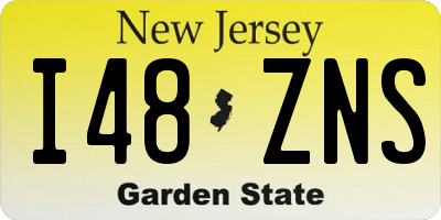 NJ license plate I48ZNS