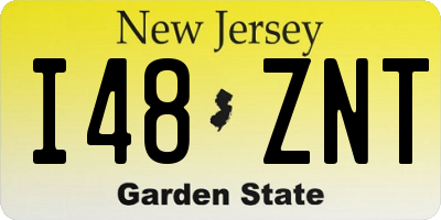 NJ license plate I48ZNT