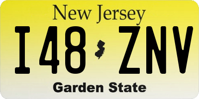 NJ license plate I48ZNV