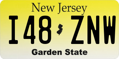 NJ license plate I48ZNW
