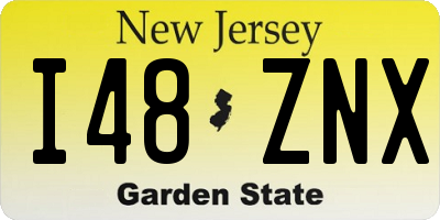 NJ license plate I48ZNX