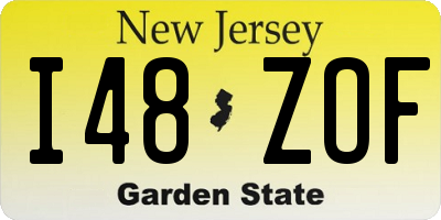 NJ license plate I48ZOF