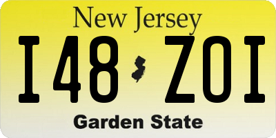 NJ license plate I48ZOI