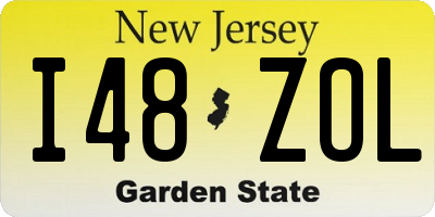 NJ license plate I48ZOL