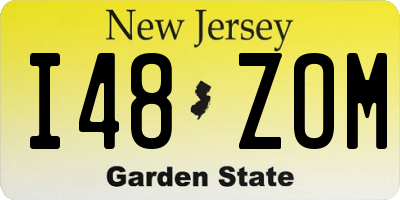 NJ license plate I48ZOM