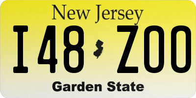 NJ license plate I48ZOO