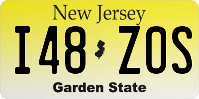NJ license plate I48ZOS