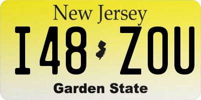 NJ license plate I48ZOU