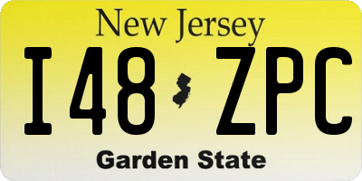 NJ license plate I48ZPC