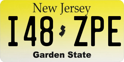 NJ license plate I48ZPE