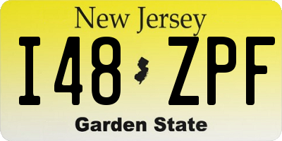 NJ license plate I48ZPF