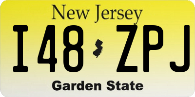 NJ license plate I48ZPJ