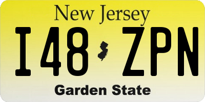 NJ license plate I48ZPN