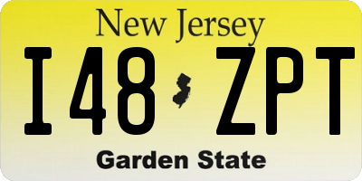 NJ license plate I48ZPT