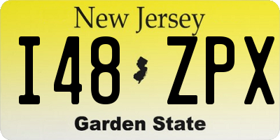 NJ license plate I48ZPX