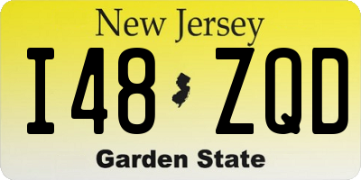 NJ license plate I48ZQD
