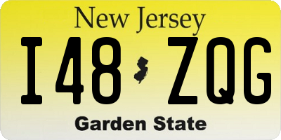 NJ license plate I48ZQG