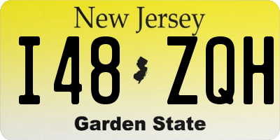 NJ license plate I48ZQH